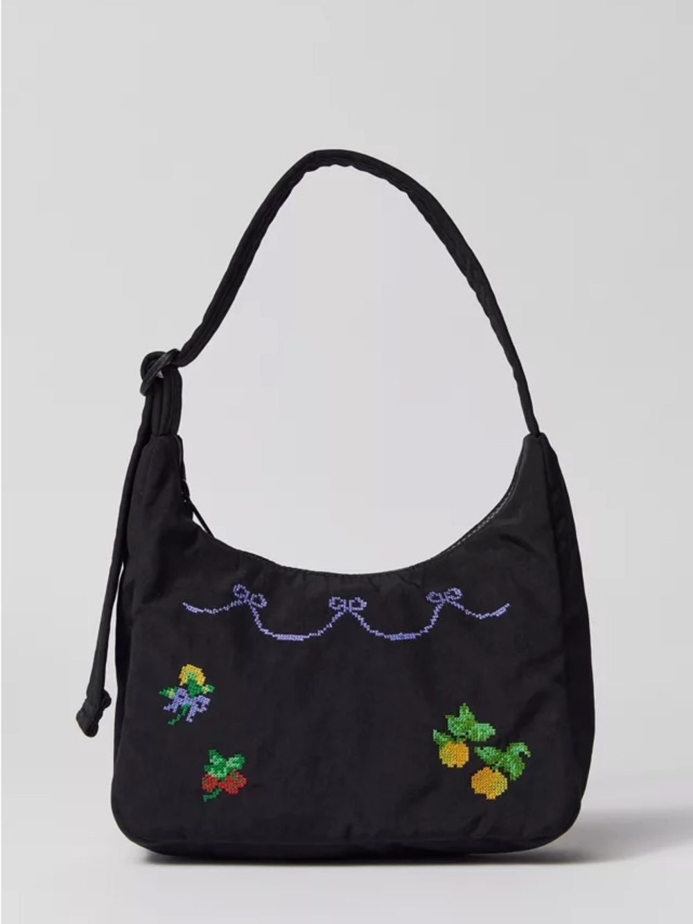 NWOT BAGGU Cross Stitch Mini Nylon Shoulder Bag